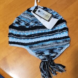 Columbia Blue and Black Knit Hat NWT